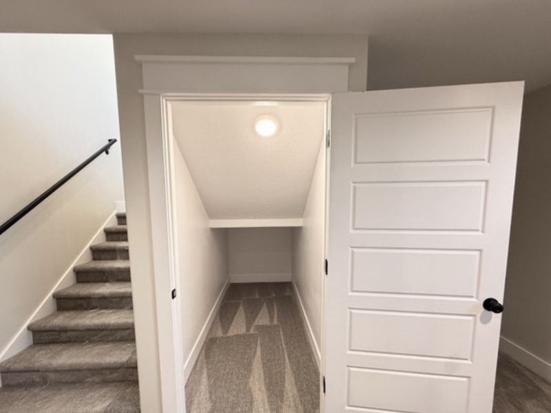 Stairway down to the walk-out basement
